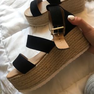 Black Platform Sandals